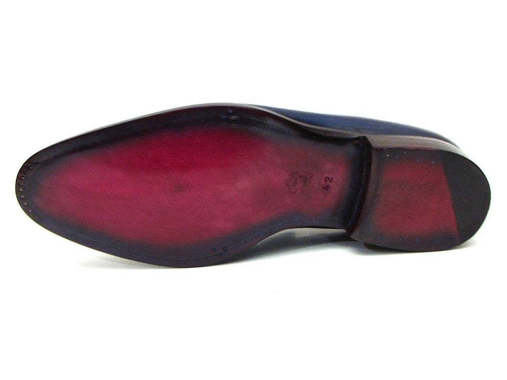 Paul Parkman Kiltie Tassel Loafer Navy & Tobacco (ID