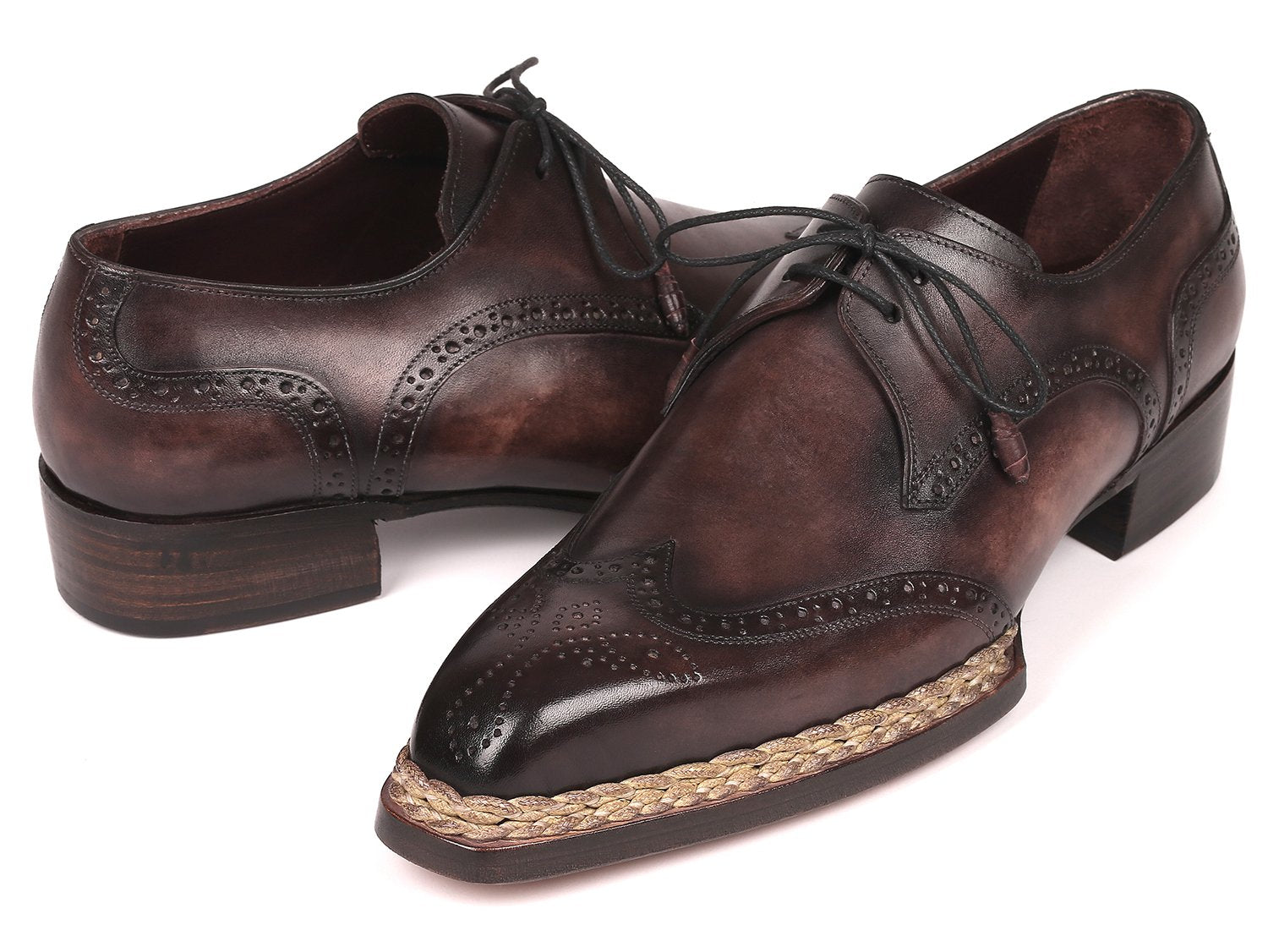 Paul Parkman Norwegian Welted Wingtip Derby Shoes Bronze (ID