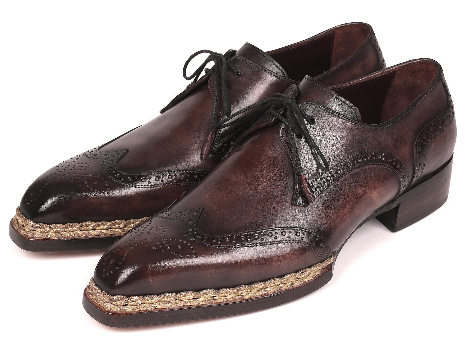 Paul Parkman Norwegian Welted Wingtip Derby Shoes Bronze (ID