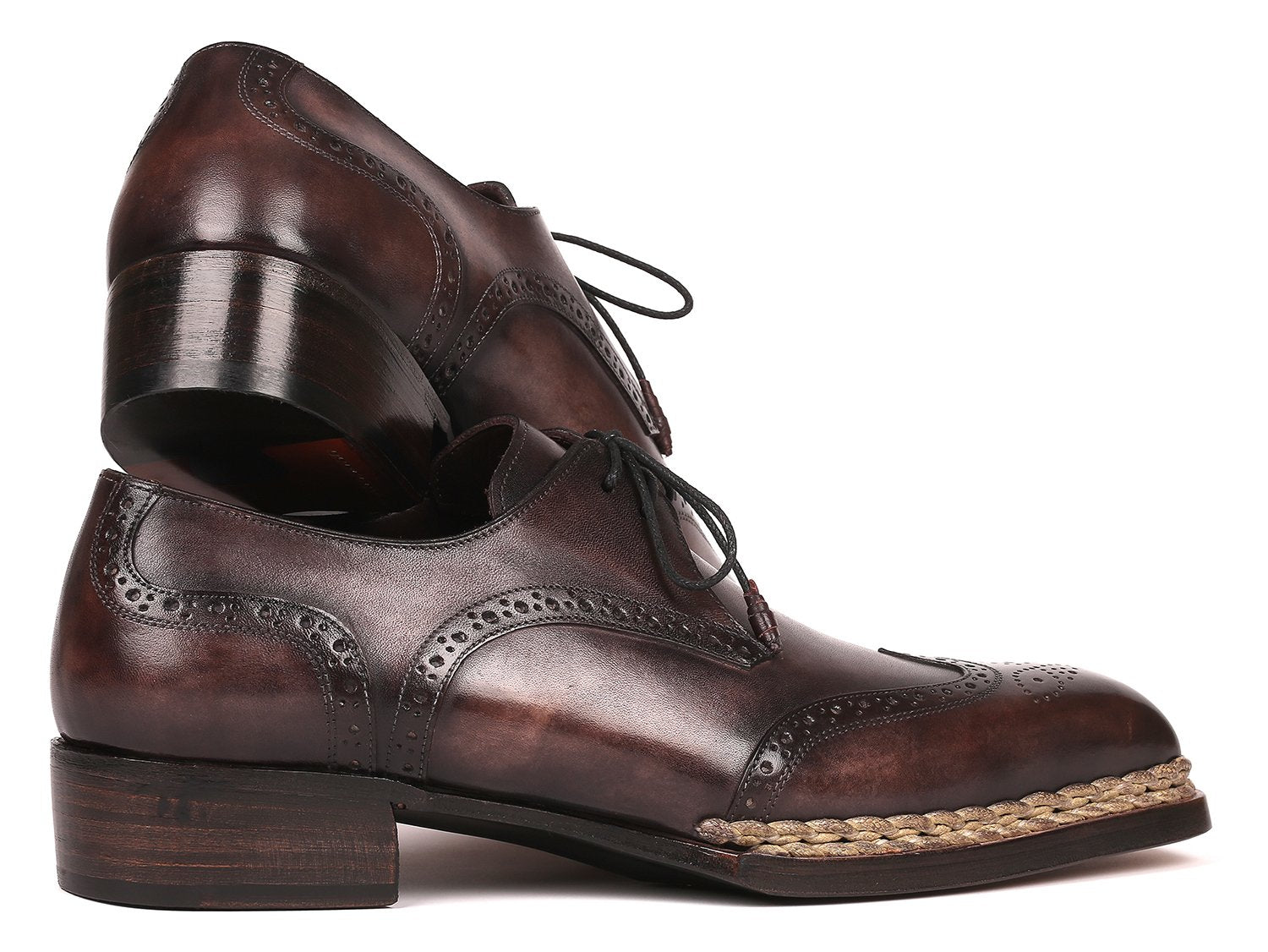 Paul Parkman Norwegian Welted Wingtip Derby Shoes Bronze (ID