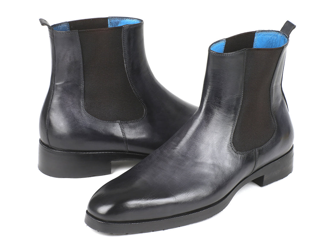 Paul Parkman Black & Gray Chelsea Boots (ID