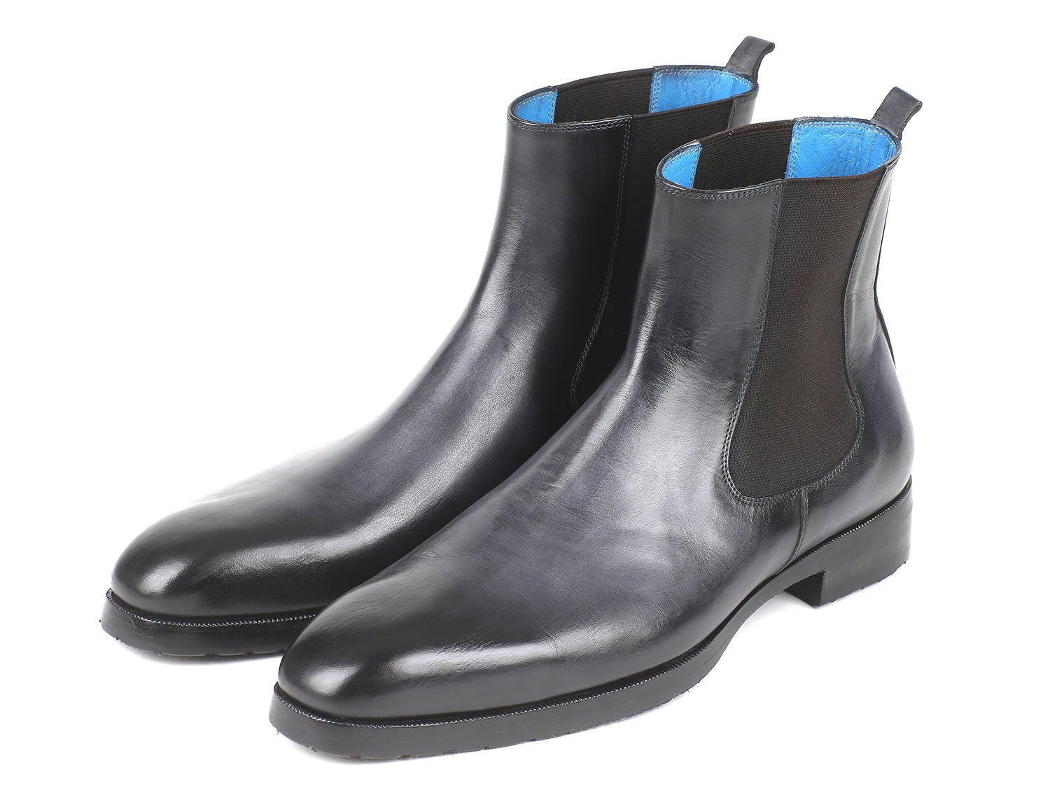 Paul Parkman Black & Gray Chelsea Boots (ID