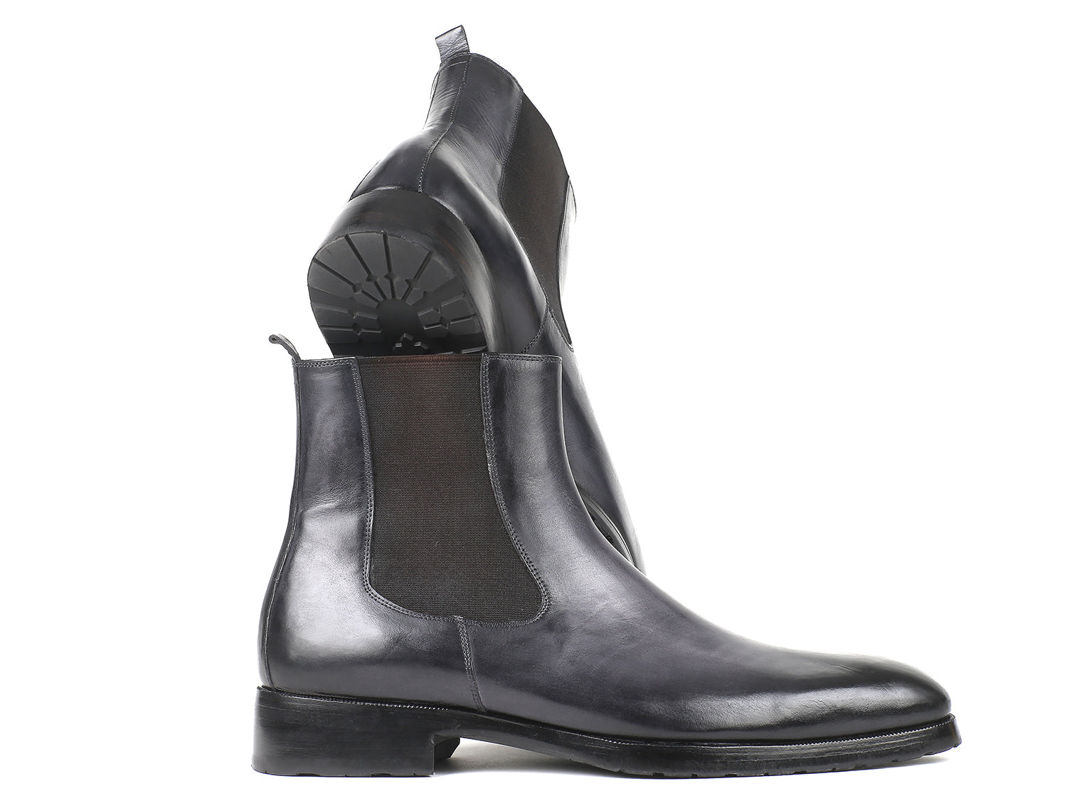 Paul Parkman Black & Gray Chelsea Boots (ID