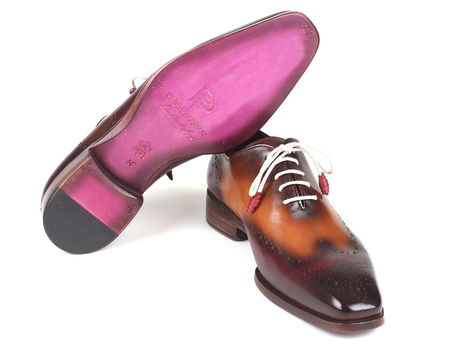 Paul Parkman Bordeaux & Camel Wingtip Oxfords (ID