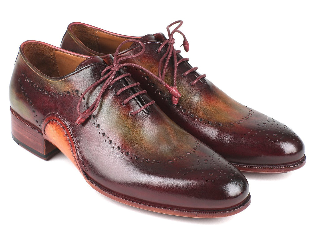 Paul Parkman Opanka Construction Green & Bordeaux Oxfords (ID
