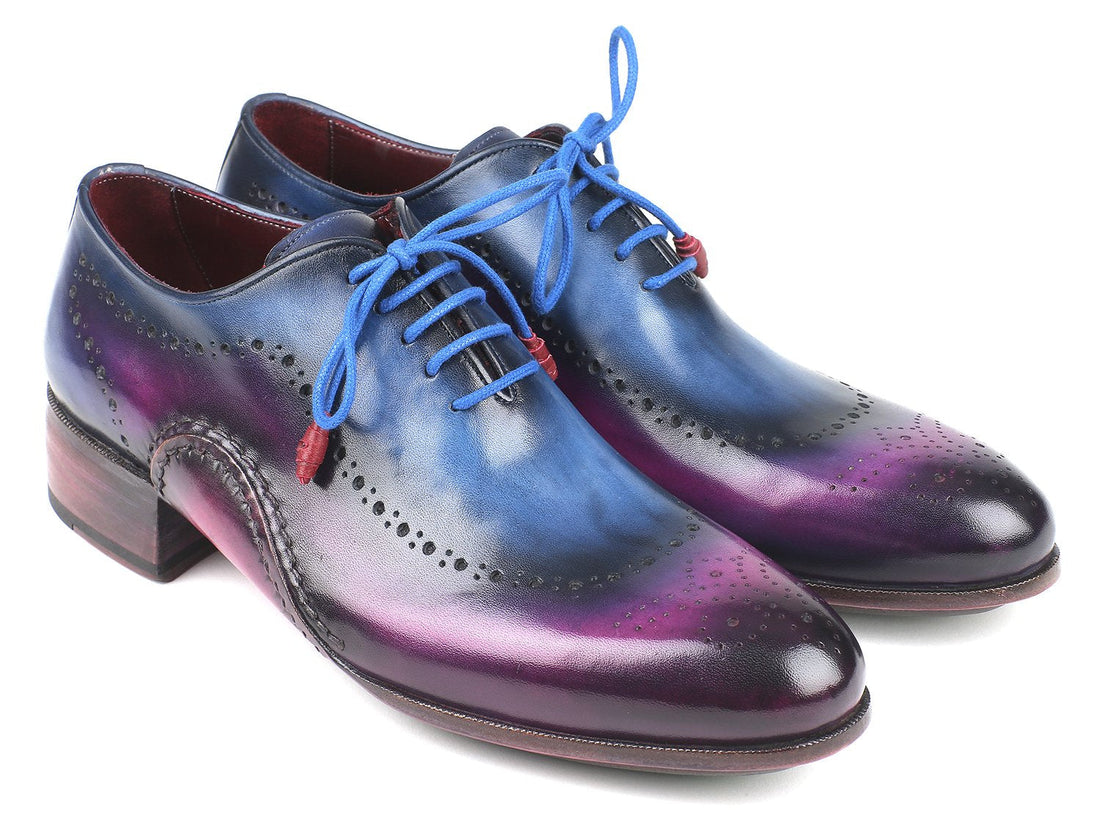 Paul Parkman Opanka Construction Blue & Purple Oxfords (ID