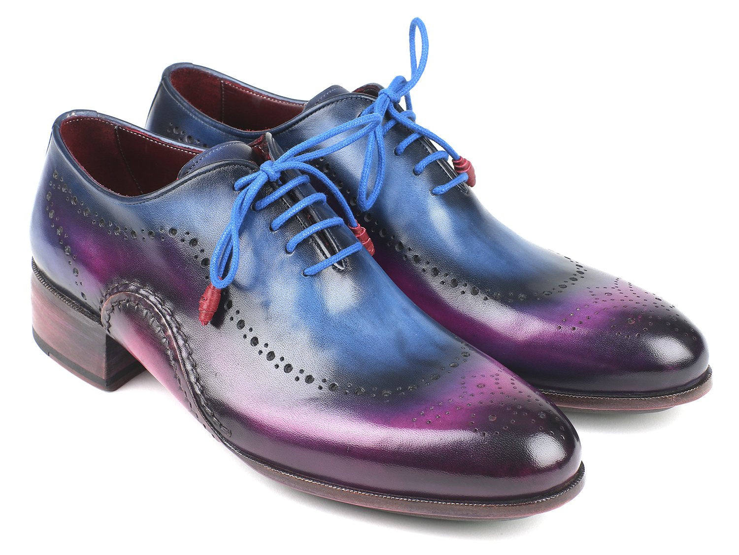 Paul Parkman Opanka Construction Blue & Purple Oxfords (ID
