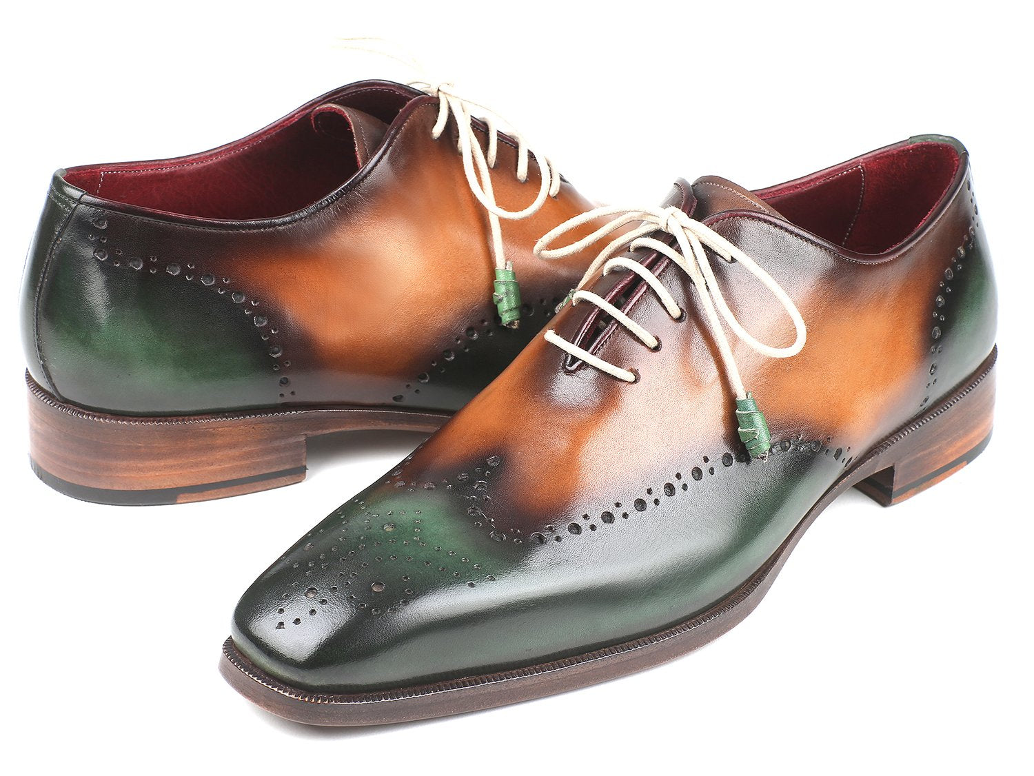 Paul Parkman Green & Camel Wingtip Oxfords (ID