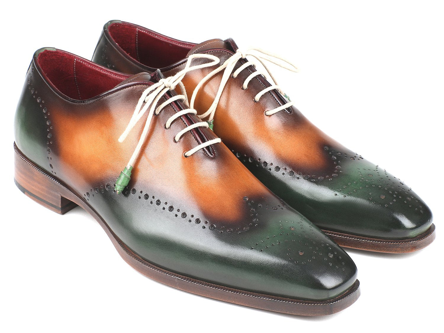 Paul Parkman Green & Camel Wingtip Oxfords (ID