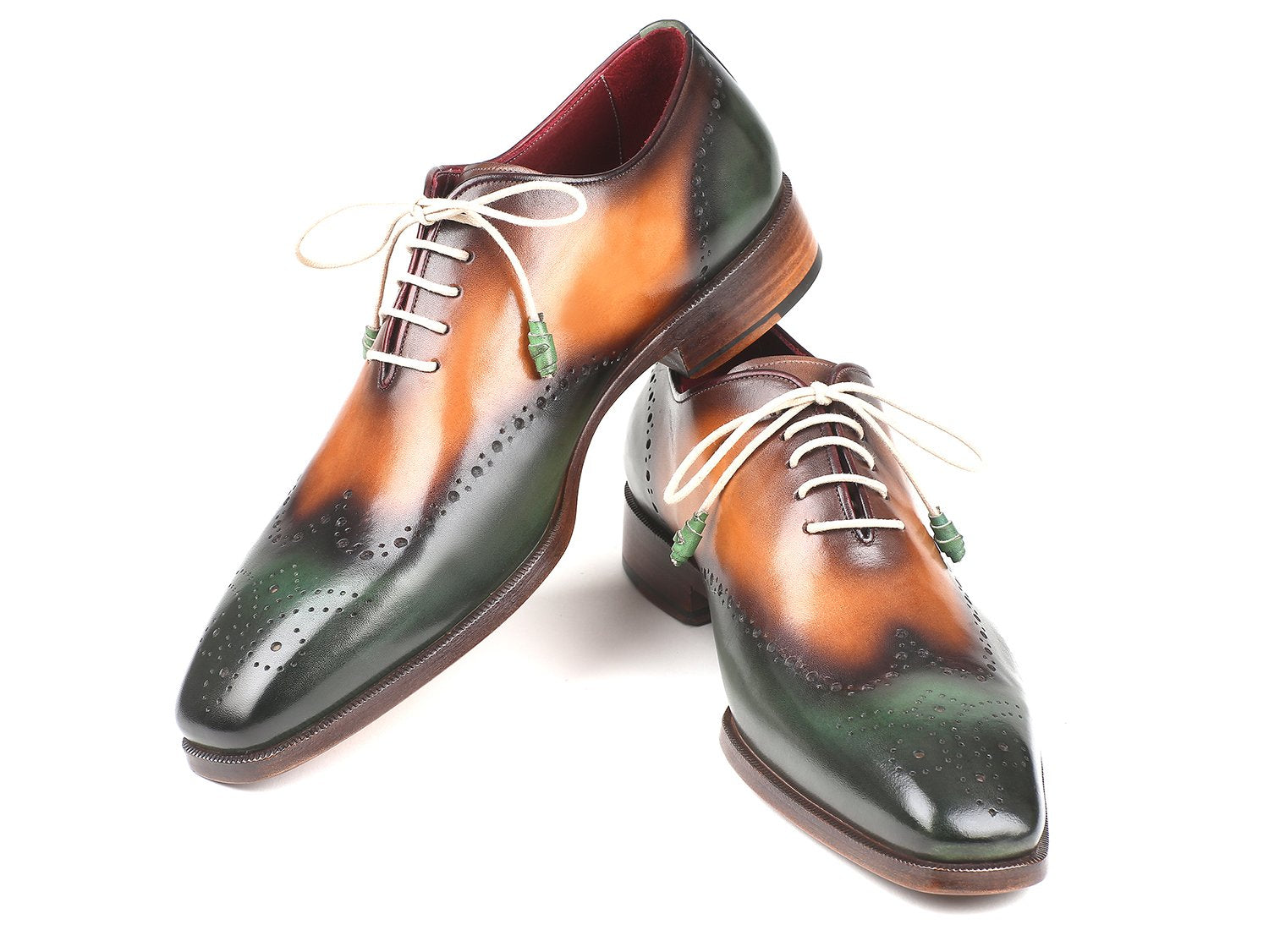 Paul Parkman Green & Camel Wingtip Oxfords (ID
