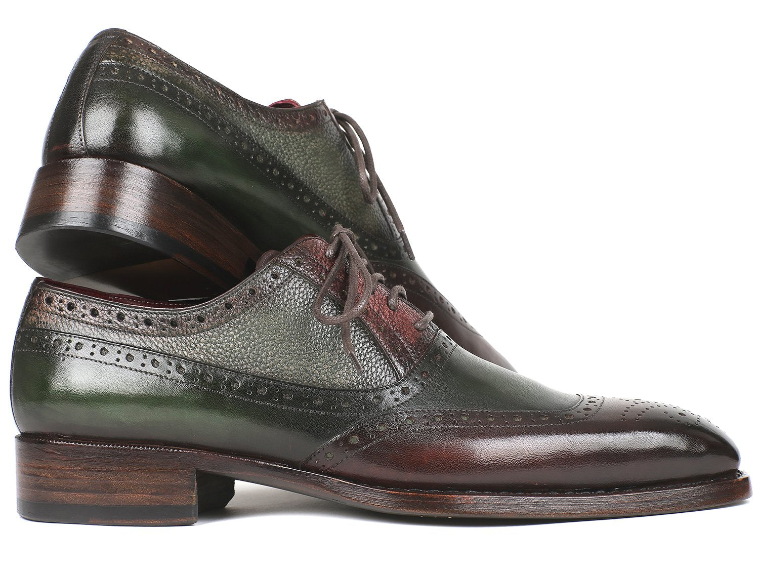 Paul Parkman Goodyear Welted Oxfords Brown & Green (ID