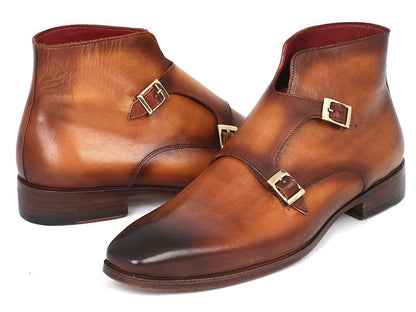 Paul Parkman Double Monkstrap Boots Brown (ID