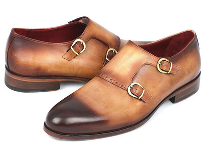 Paul Parkman Two Tone Double Monkstrap Shoes (ID