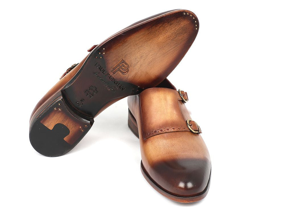 Paul Parkman Two Tone Double Monkstrap Shoes (ID