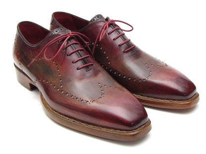 Paul Parkman Wingtip Oxford Goodyear Welted Bordeaux &amp; Camel (ID