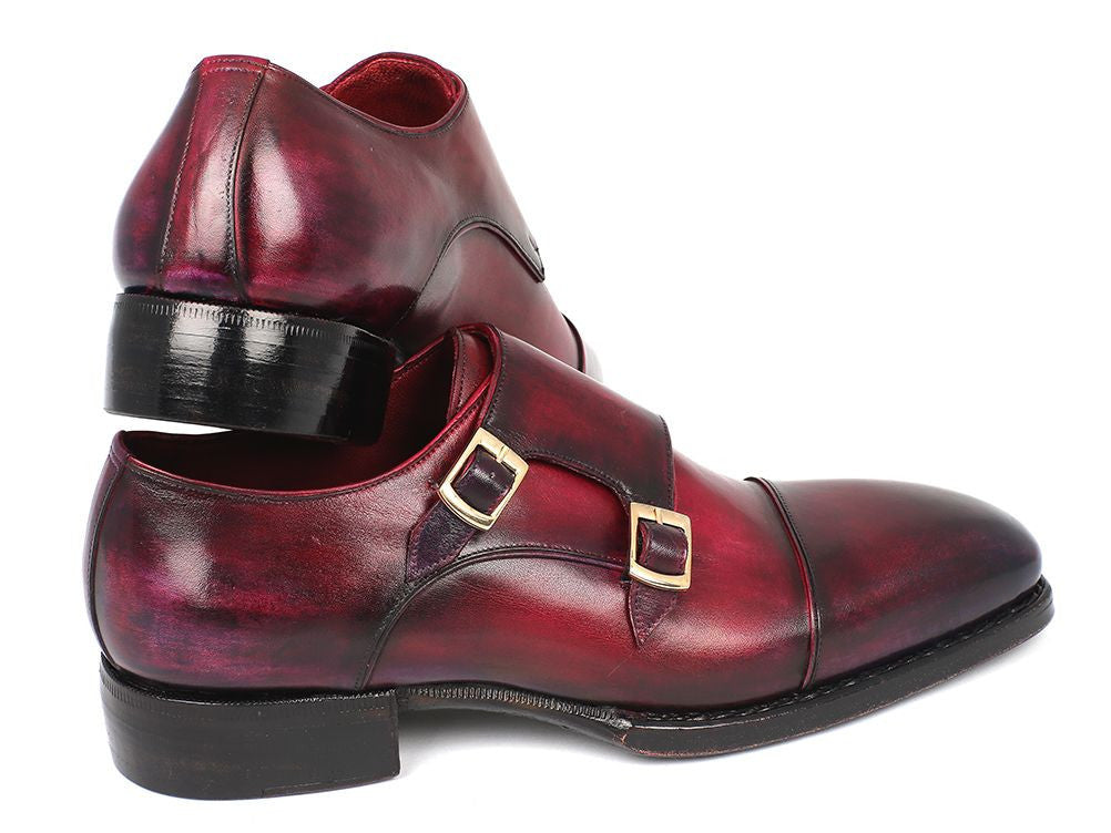 Paul Parkman Triple Leather Sole Hand-Welted Cap Toe Monkstraps (ID