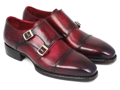 Paul Parkman Triple Leather Sole Hand-Welted Cap Toe Monkstraps (ID