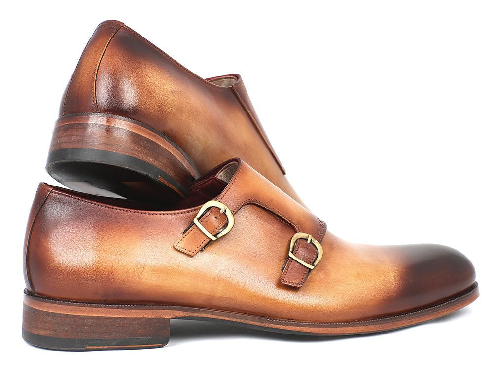 Paul Parkman Two Tone Double Monkstrap Shoes (ID