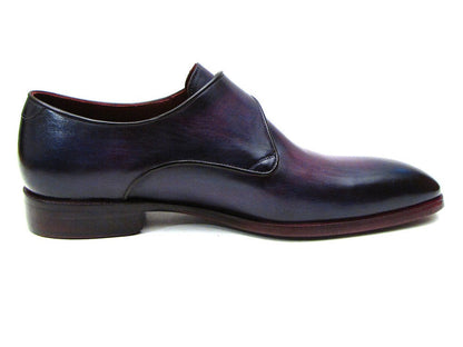 Paul Parkman Single Monkstrap Shoes Purple Leather (ID