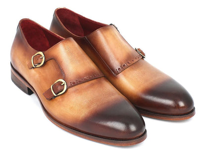 Paul Parkman Two Tone Double Monkstrap Shoes (ID