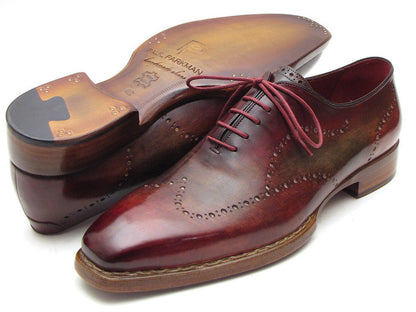 Paul Parkman Wingtip Oxford Goodyear Welted Bordeaux &amp; Camel (ID