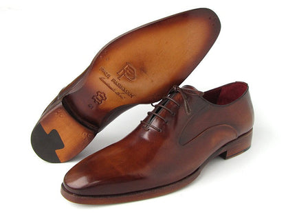 Paul Parkman Plain Toe Brown Calfskin Oxfords (ID