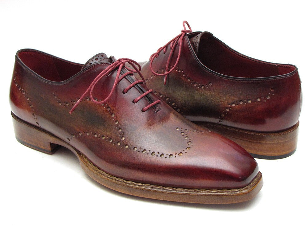 Paul Parkman Wingtip Oxford Goodyear Welted Bordeaux &amp; Camel (ID