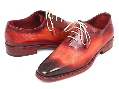 Paul Parkman Reddish Camel Medallion Toe Oxfords (ID