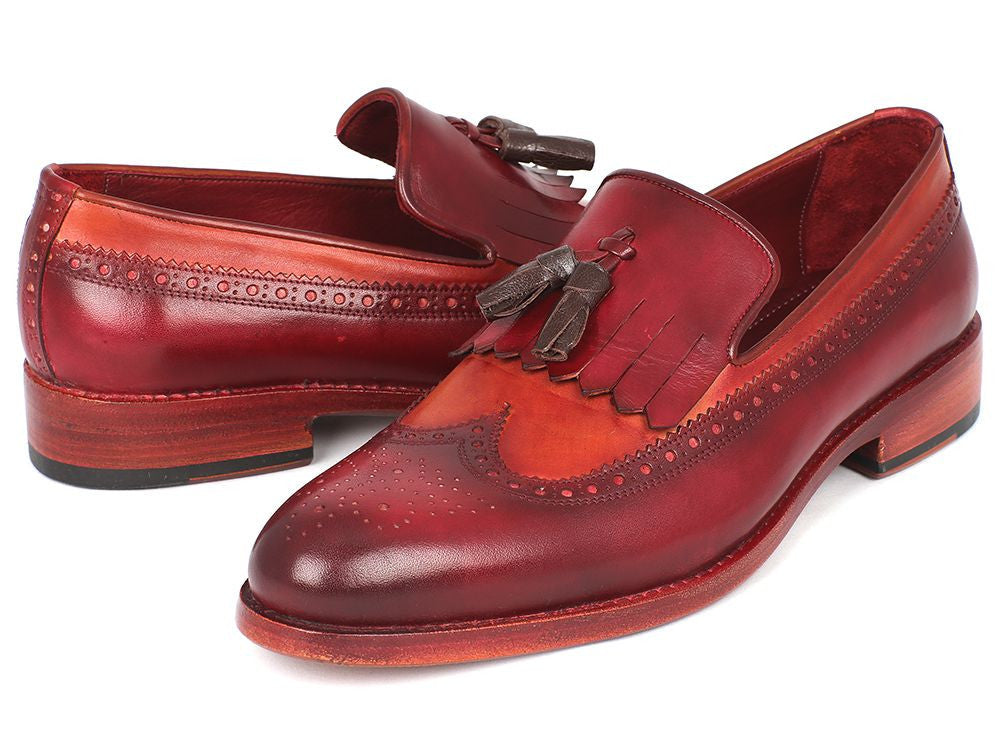 Paul Parkman Kiltie Tassel Loafer Tobacco &amp; Bordeaux (ID