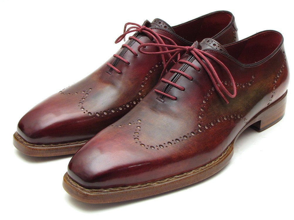 Paul Parkman Wingtip Oxford Goodyear Welted Bordeaux &amp; Camel (ID