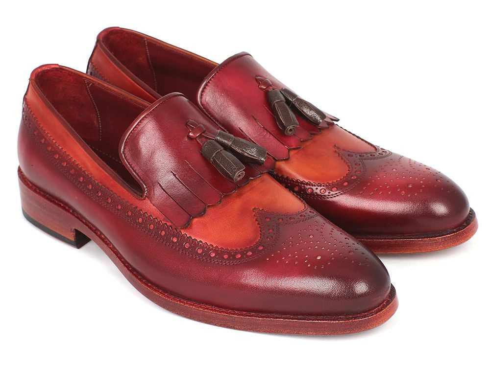 Paul Parkman Kiltie Tassel Loafer Tobacco &amp; Bordeaux (ID