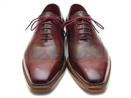 Paul Parkman Wingtip Oxford Goodyear Welted Bordeaux &amp; Camel (ID