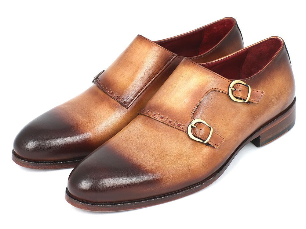 Paul Parkman Two Tone Double Monkstrap Shoes (ID