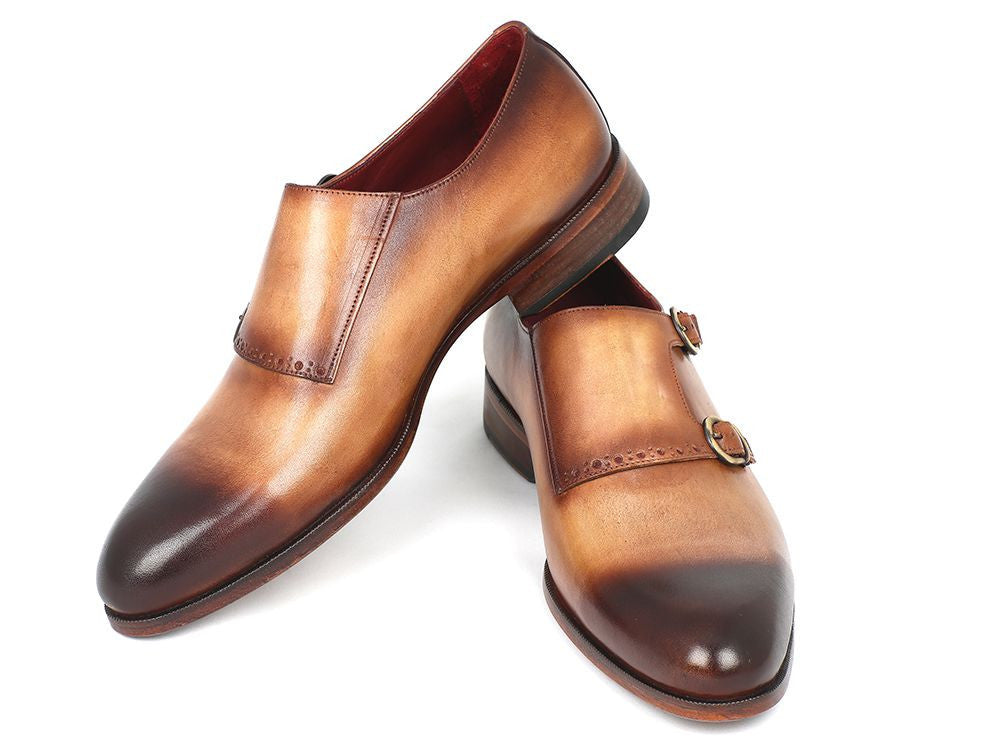 Paul Parkman Two Tone Double Monkstrap Shoes (ID