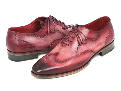 Paul Parkman Wintip Oxfords Burgundy Handpainted Calfskin (ID