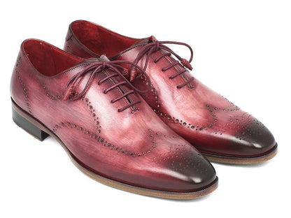 Paul Parkman Wintip Oxfords Burgundy Handpainted Calfskin (ID