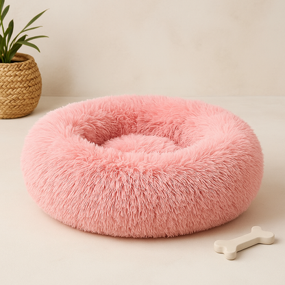 Calming Donut Bed for Dogs &amp; Cats