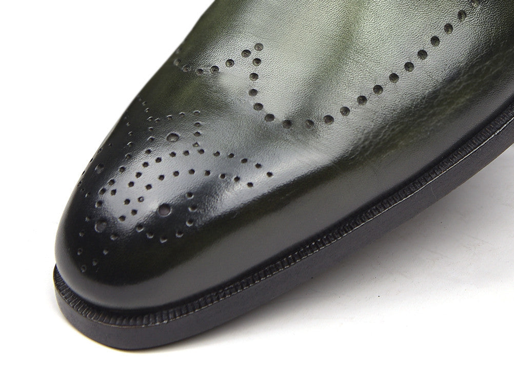 Paul Parkman Wingtip Single Monkstraps Green (ID