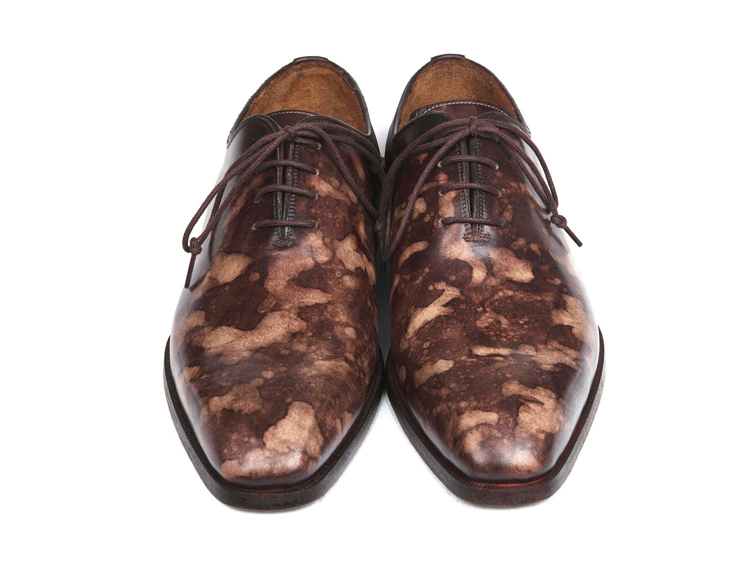 Paul Parkman Camouflage Hand-Painted Wholecut Oxfords Brown (ID