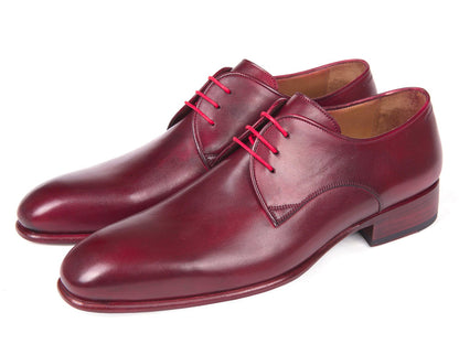 Paul Parkman Burgundy Hand Painted Derby Shoes (ID