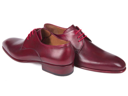 Paul Parkman Burgundy Hand Painted Derby Shoes (ID