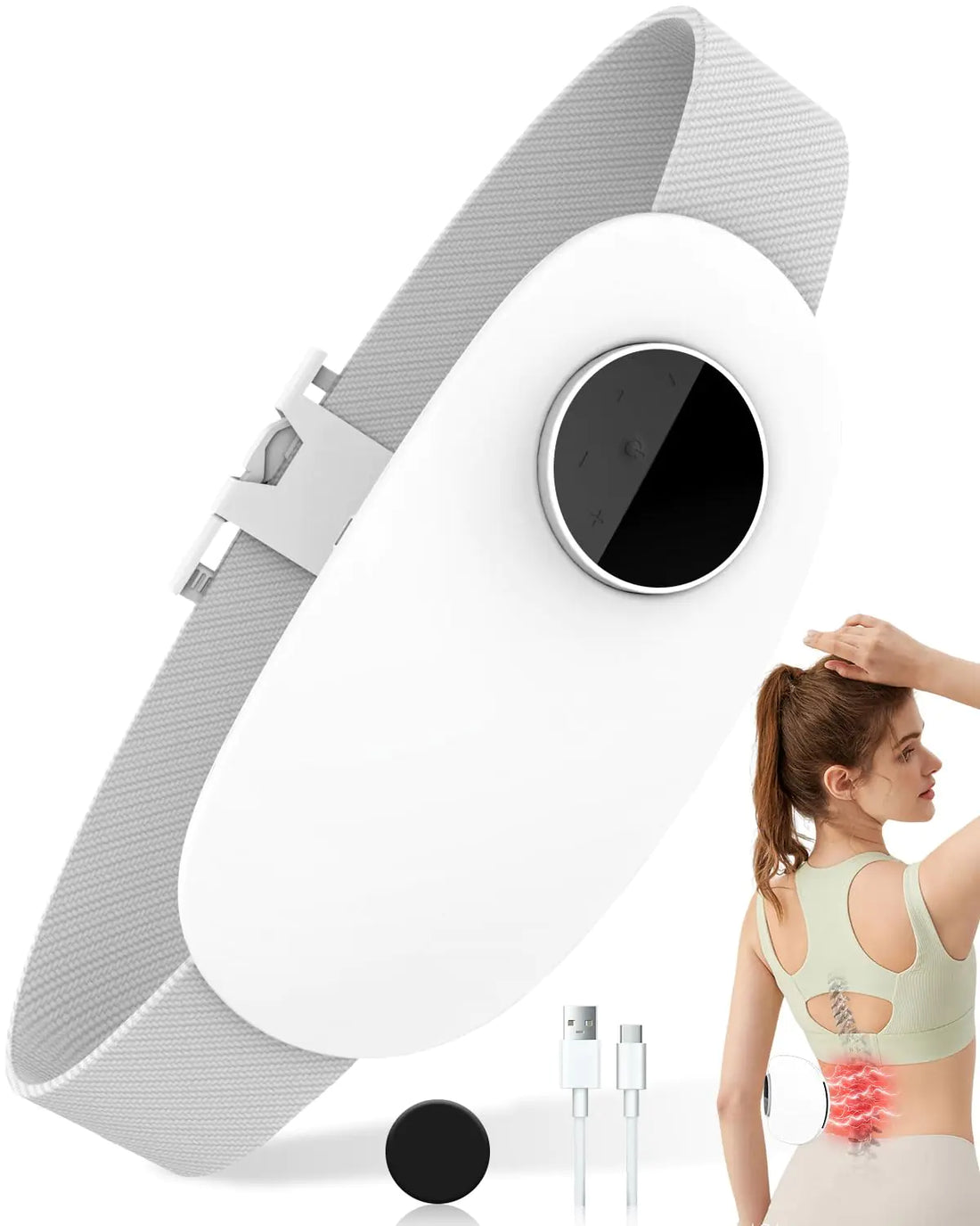 AJGJF Cordless Heating & Massage Belt