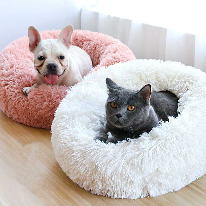 Calming Donut Bed for Dogs &amp; Cats