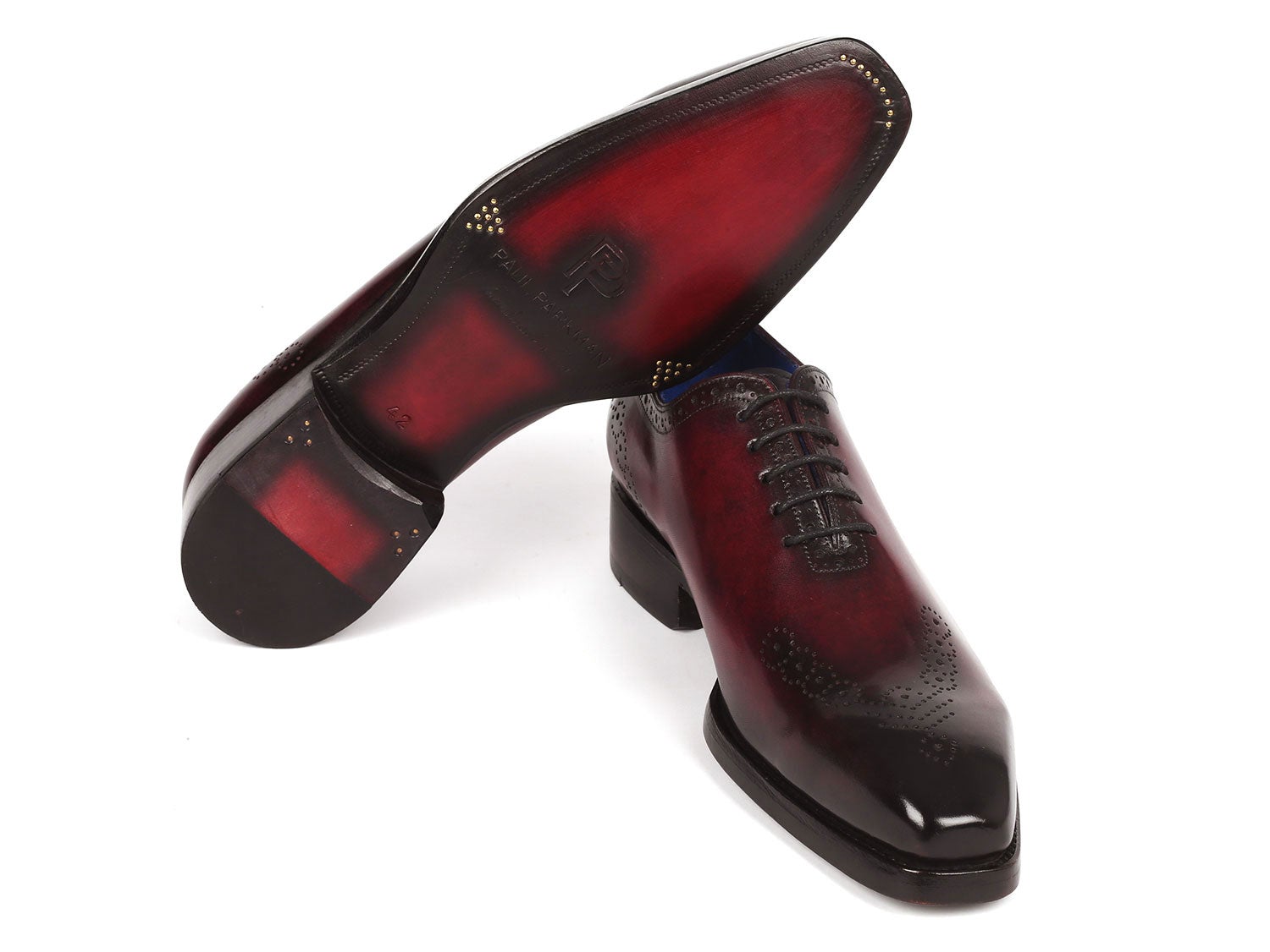 Paul Parkman Goodyear Welted Punched Oxfords Bordeaux (ID