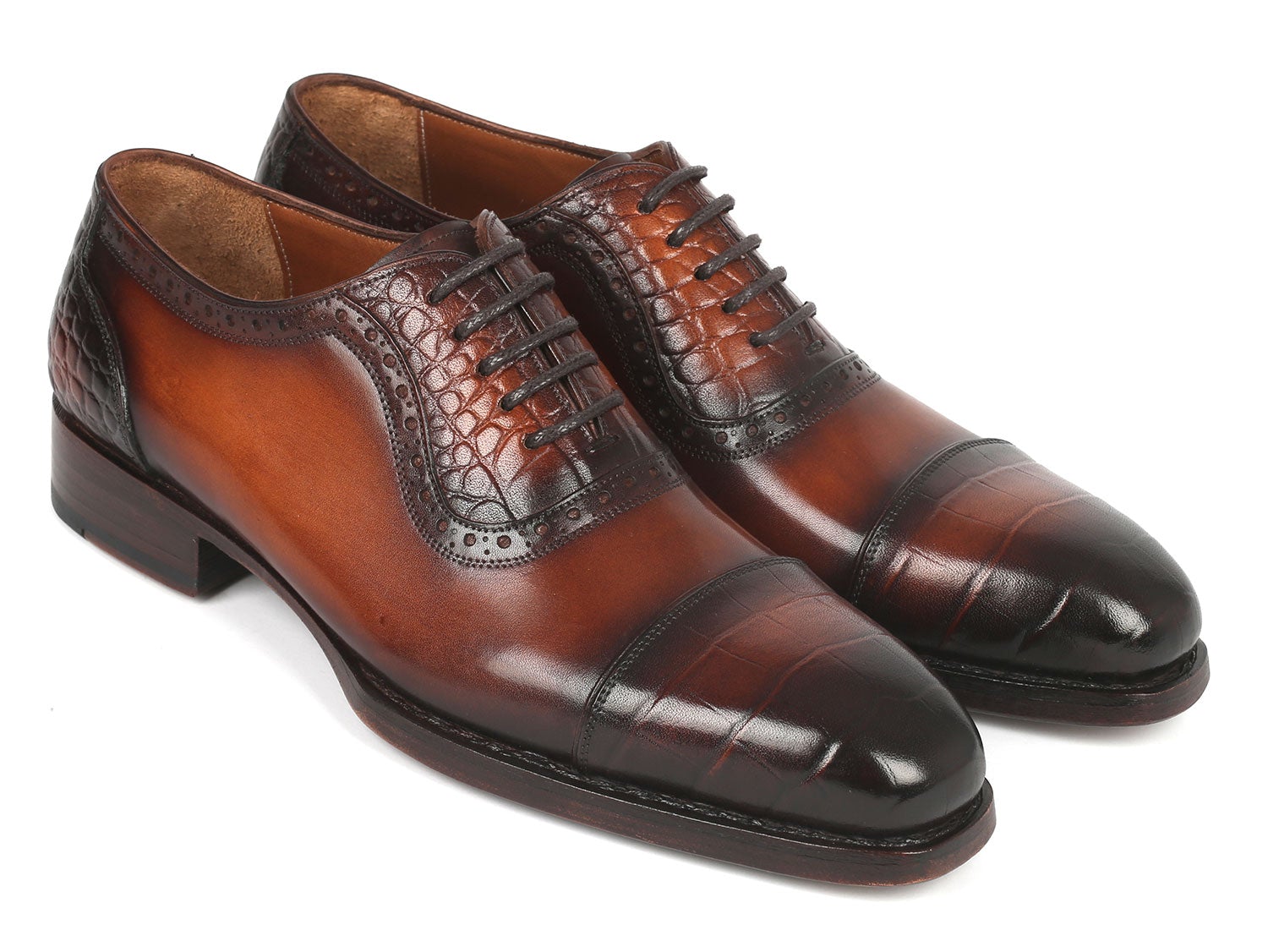 Paul Parkman Goodyear Welted Cap Toe Oxfords Brown (ID