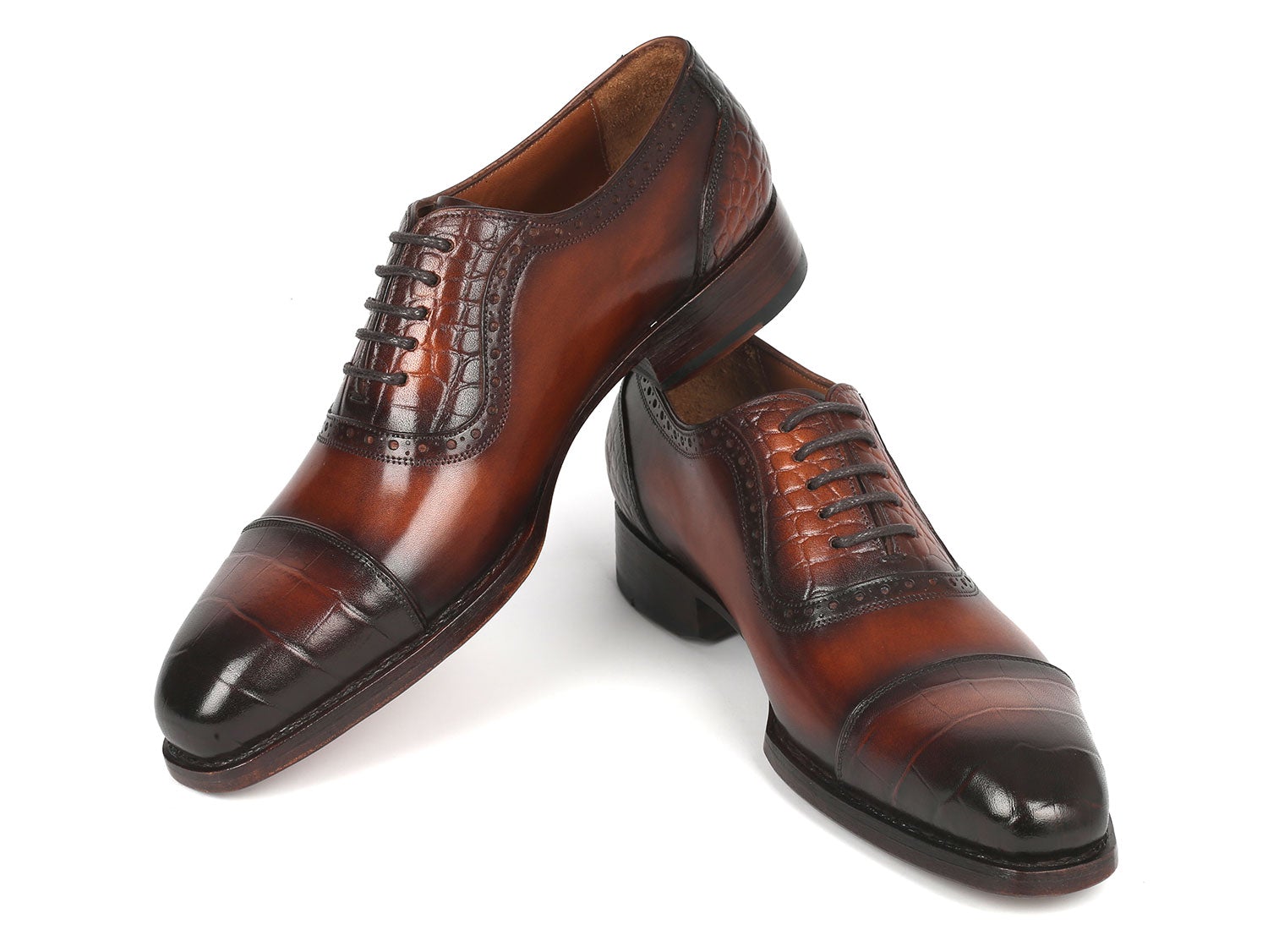 Paul Parkman Goodyear Welted Cap Toe Oxfords Brown (ID