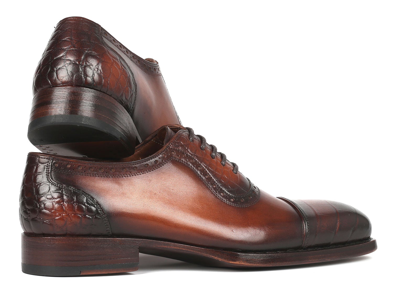 Paul Parkman Goodyear Welted Cap Toe Oxfords Brown (ID