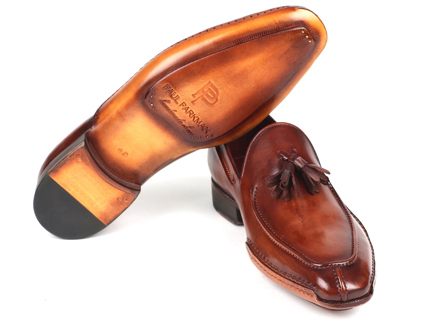 Paul Parkman Hand-Sewn Tassel Loafers Brown (ID