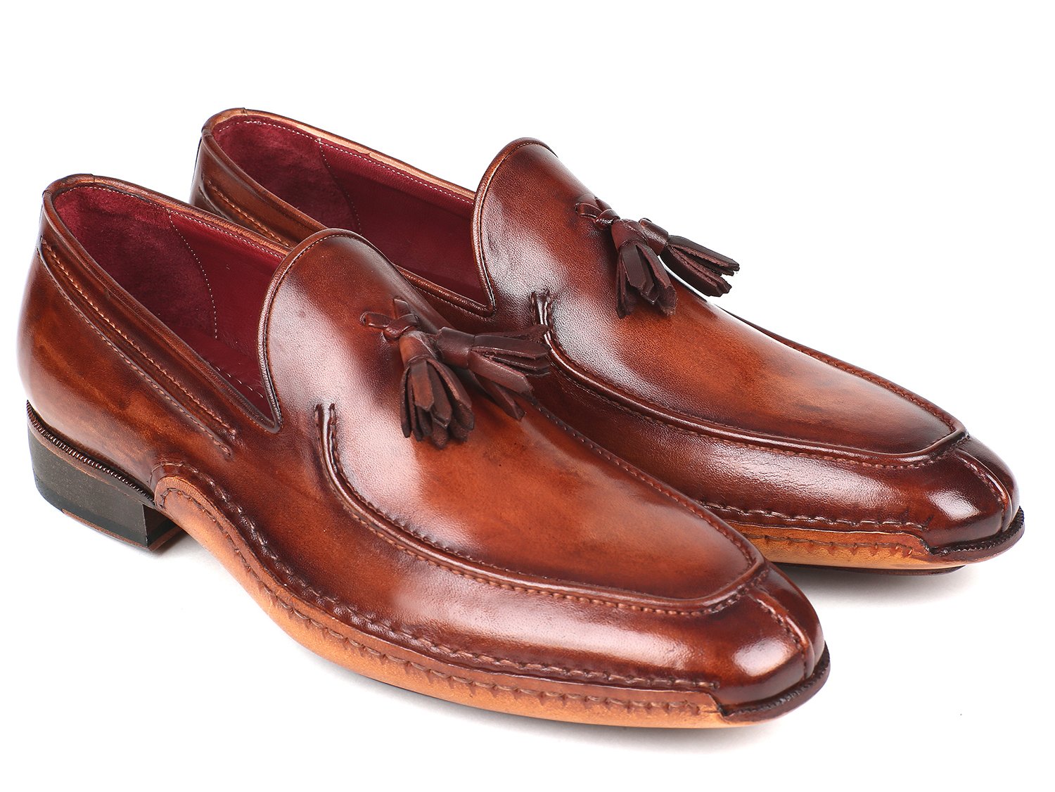 Paul Parkman Hand-Sewn Tassel Loafers Brown (ID