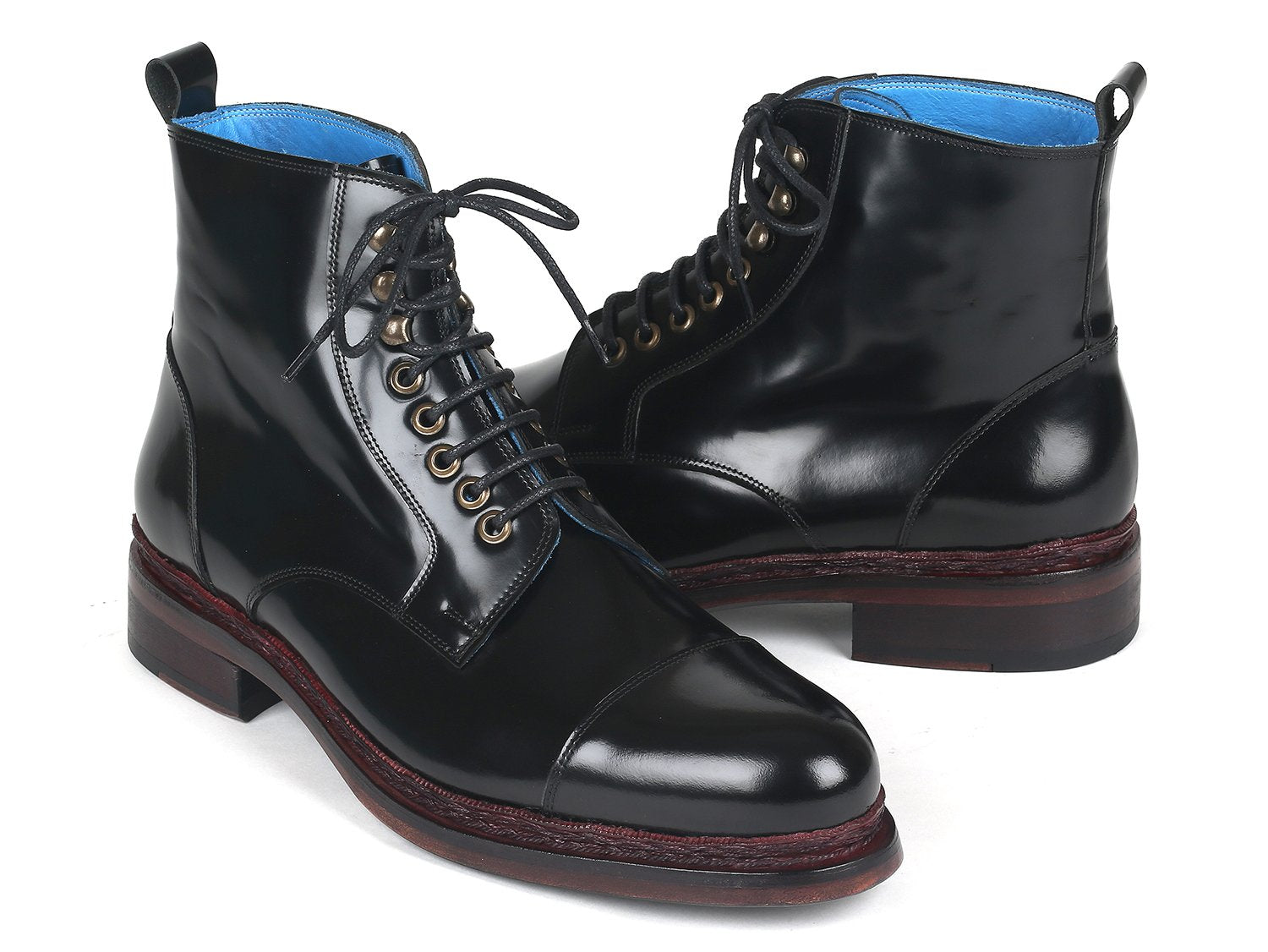 Paul Parkman Polished Leather Boots Black (ID